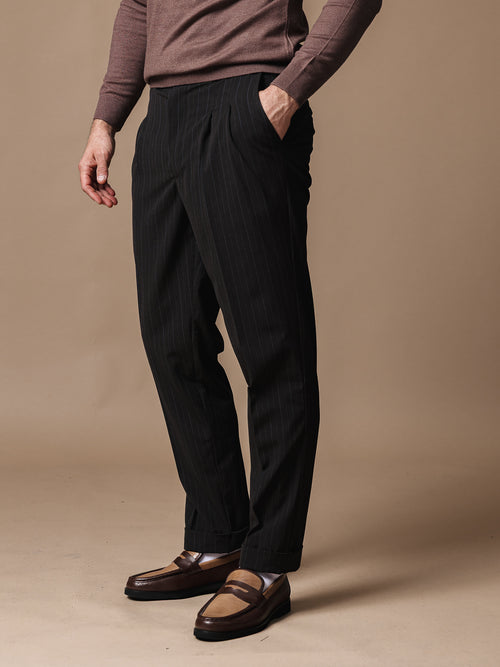 Кафяв раиран панталон тип Гурка