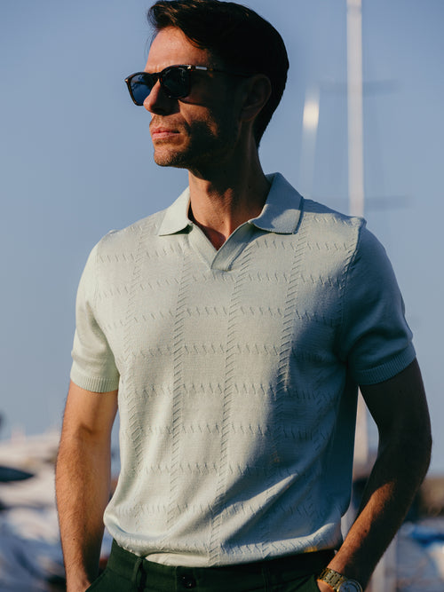 Поло тениска в цвят мента