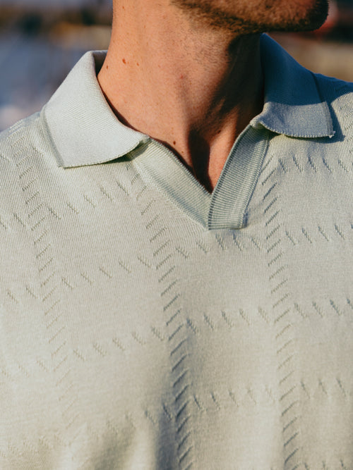 Поло тениска в цвят мента