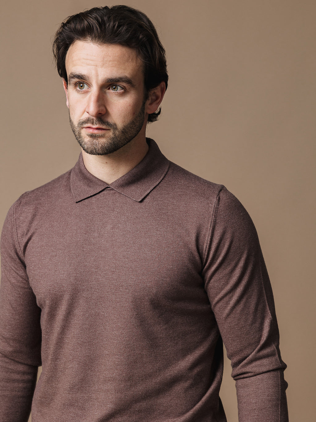 Поло блуза в кафяво