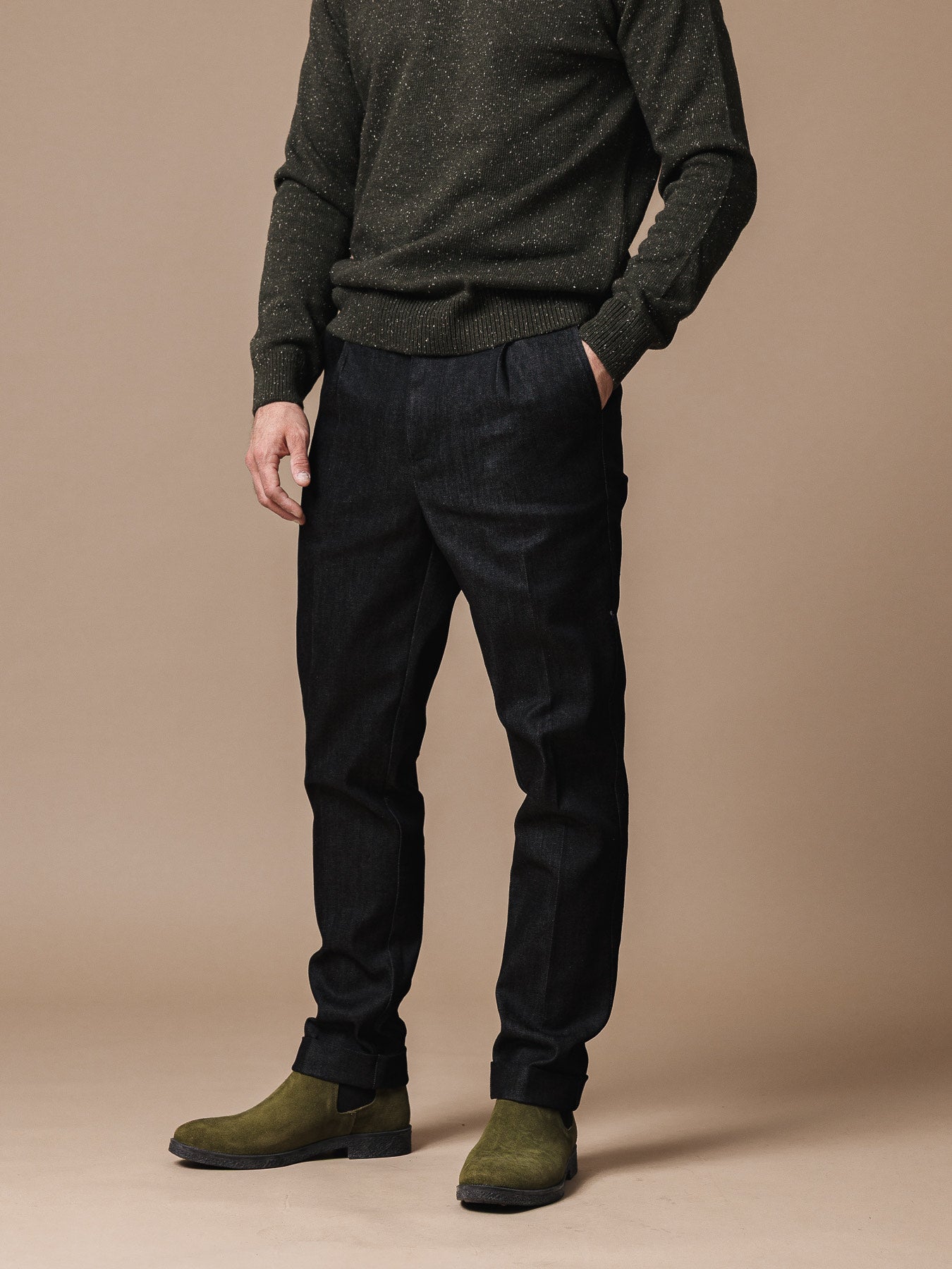 Черен дънков панталон